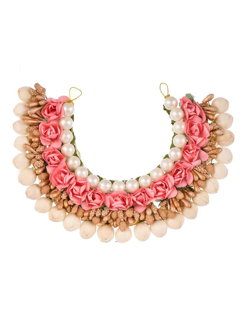 peach & gold toned embellished hair accessory set - 18384414 -  Standard Image - 1