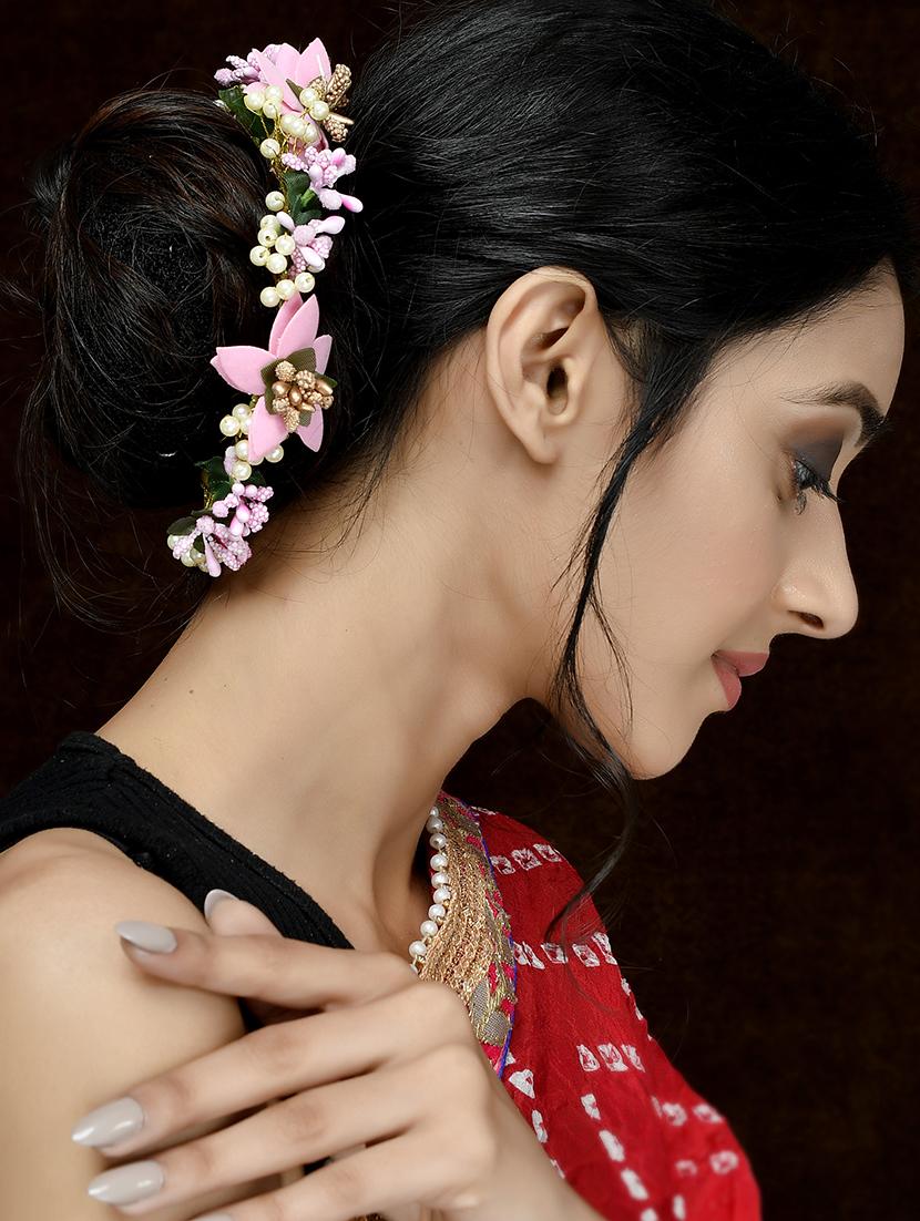 pink & gold toned embellished hair accessory set - 18384428 - Standard Image - 4
