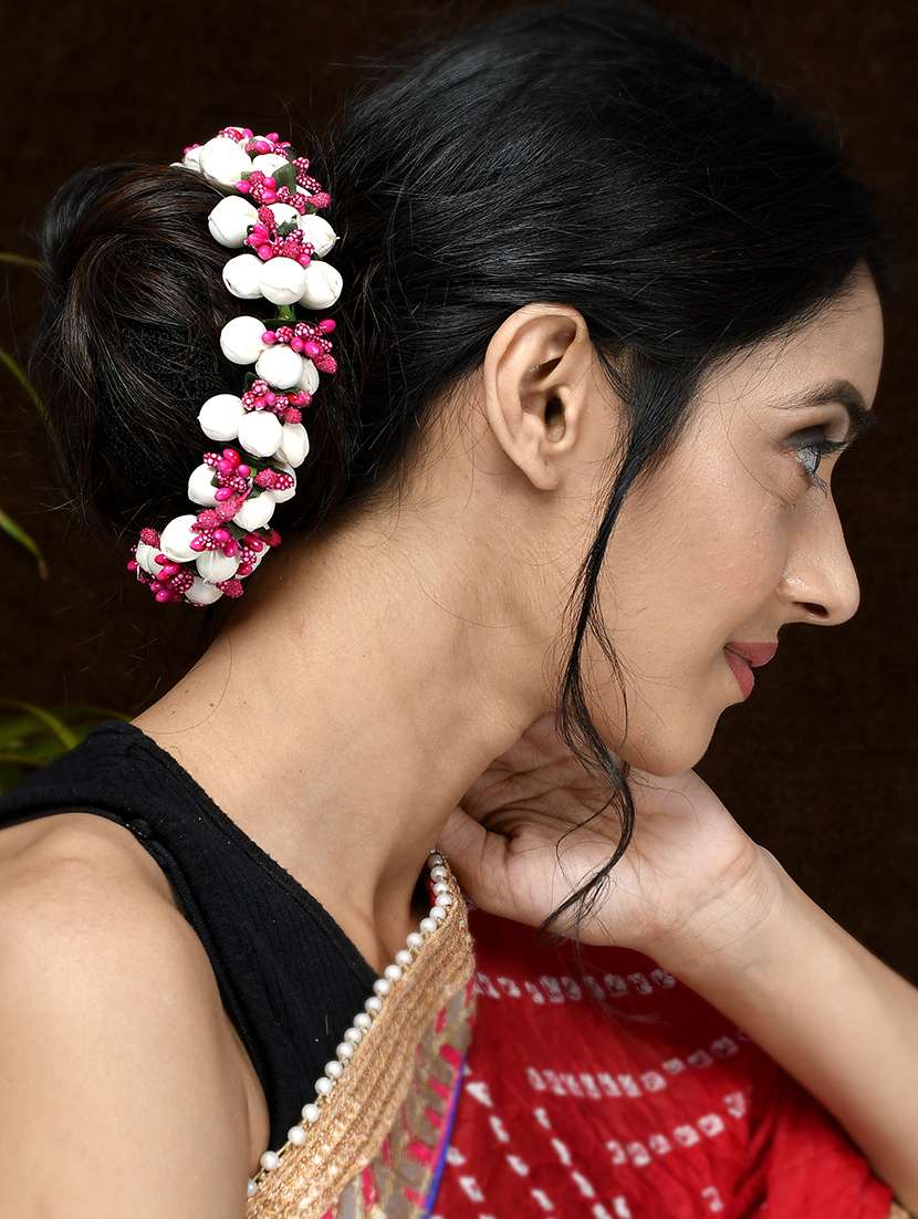  pink & white toned embellished hair accessory set - 18384430 -  Standard Image - 4