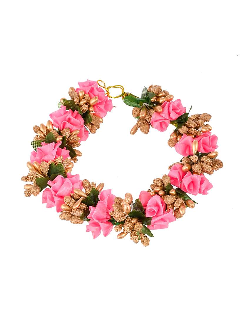 pink & gold toned embellished hair accessory set - 18384459 - Standard Image - 1