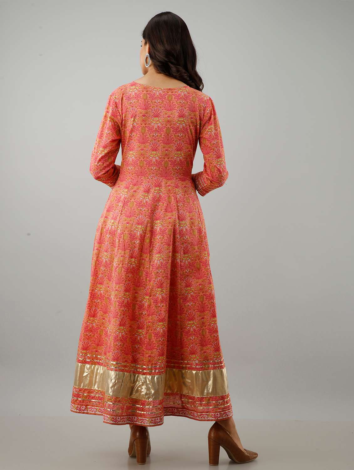 Pink Cotton Kurta Dupatta Set - 18385165 -  Standard Image - 4