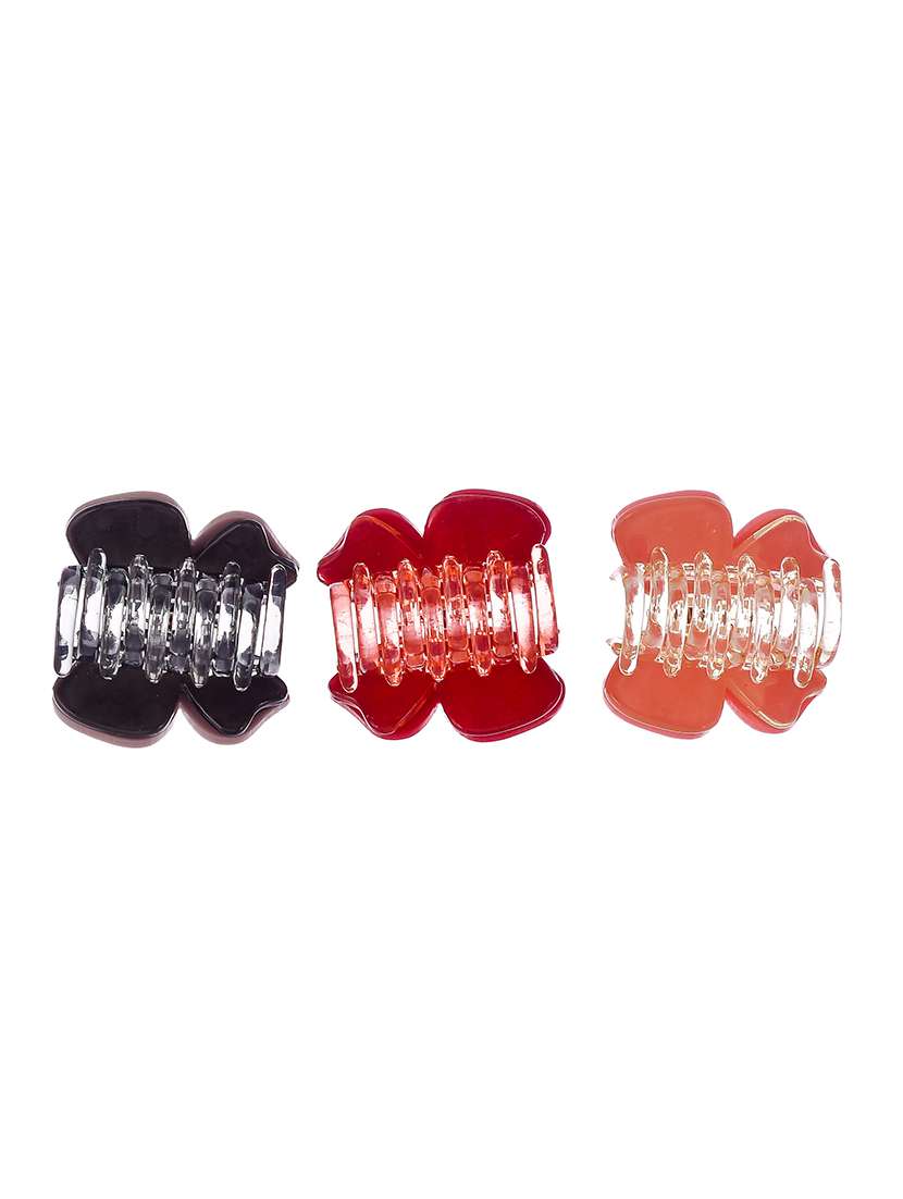 Set Of 3 Multi Colored Claw Clip - 18385168 -  Standard Image - 1