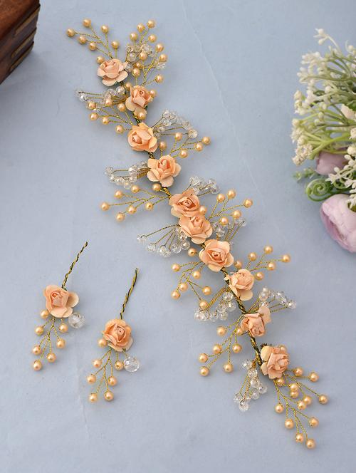 bridal hair tiara artificial beads hair ornament - 18385224 - Standard Image - 0