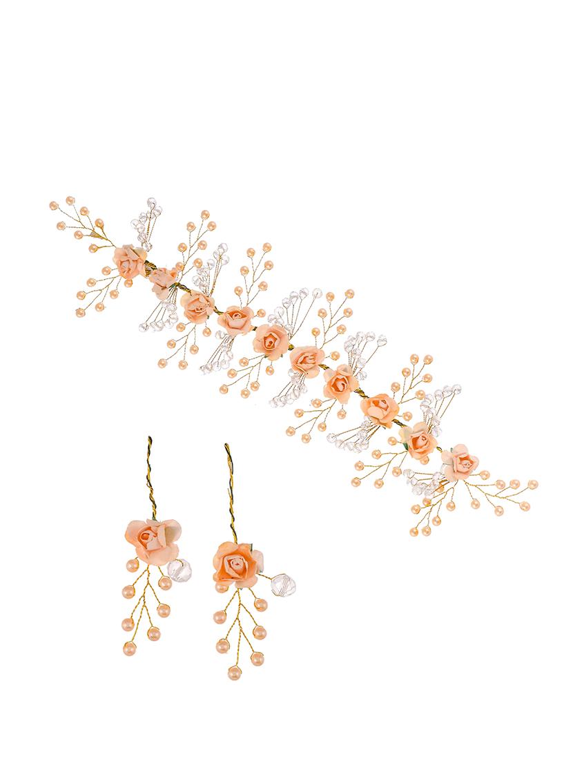 bridal hair tiara artificial beads hair ornament - 18385224 - Standard Image - 1