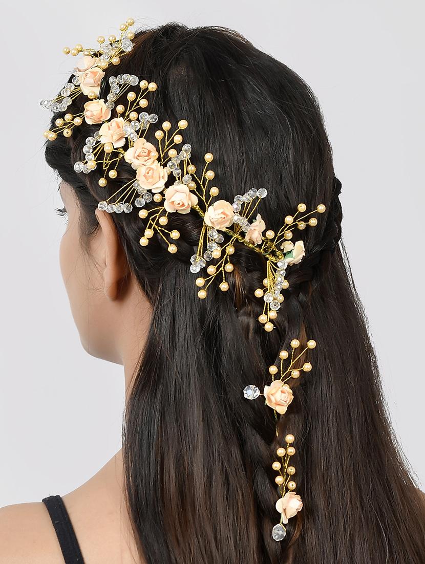 bridal hair tiara artificial beads hair ornament - 18385224 - Standard Image - 4