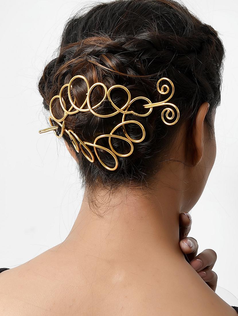 gold toned embellished hair accessory - 18385303 - Standard Image - 4