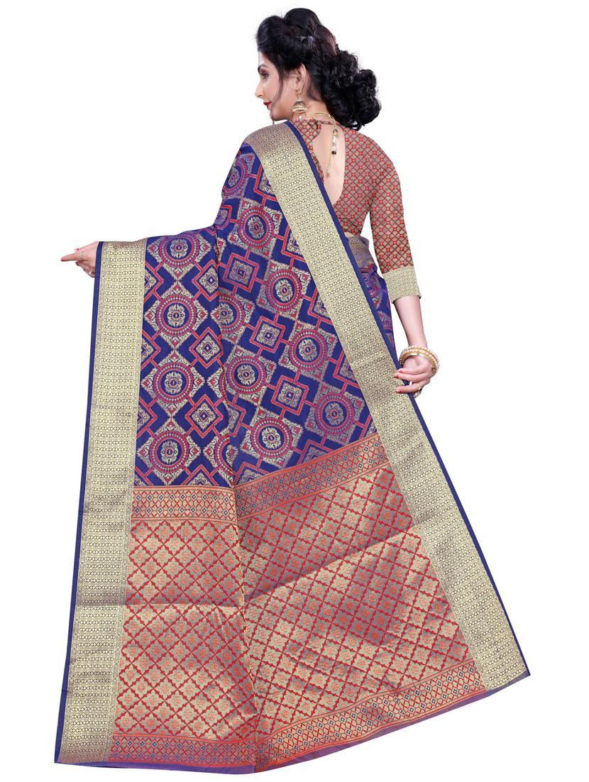 bandhani kanjivaram saree with blouse - 18385471 - Standard Image - 1