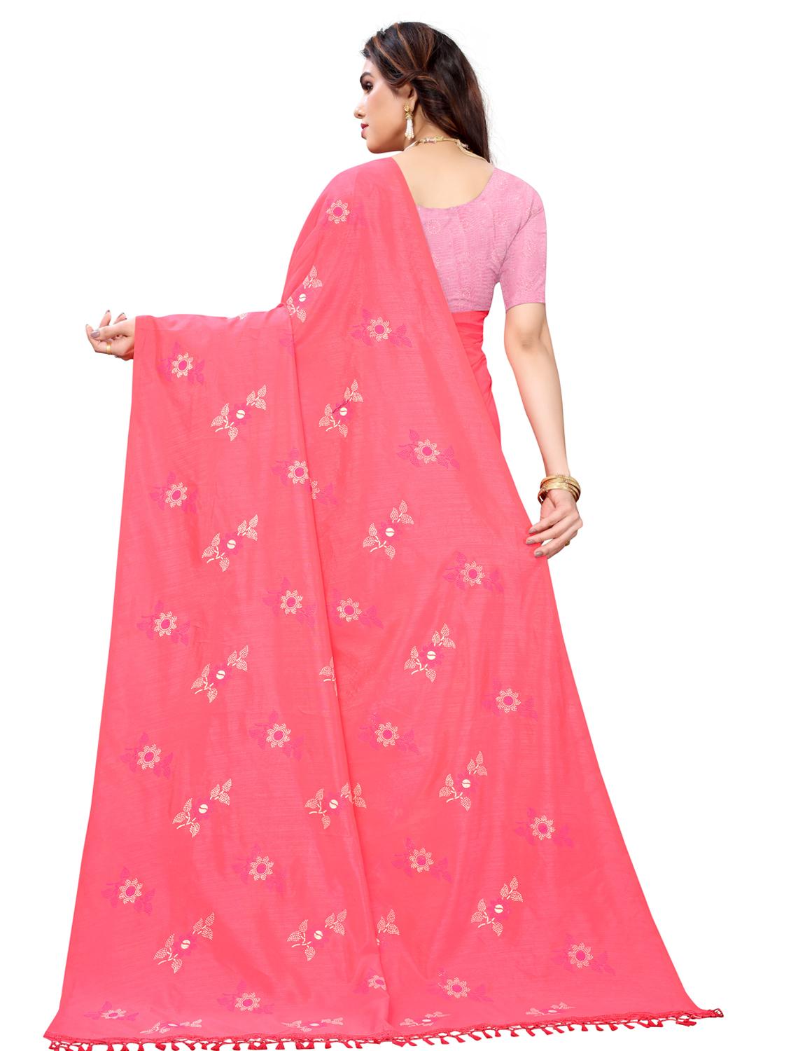 floral printed saree with blouse - 18385617 -  Standard Image - 1
