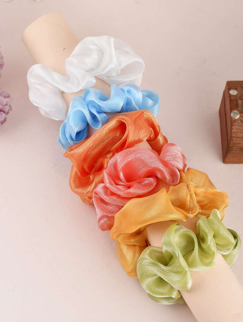 Set Of 6 Multi Color Poytail Holder