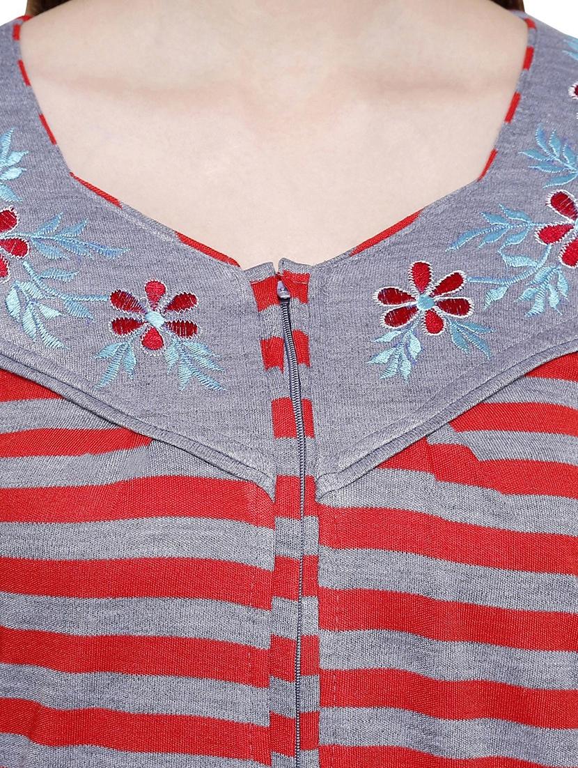 long sleeved printed nighty - 18385873 - Standard Image - 4