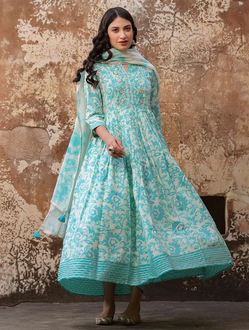 floral kurta dupatta set