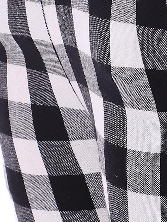 women mid rise checkered cigarette pant - 18386087 - Standard Image - 4