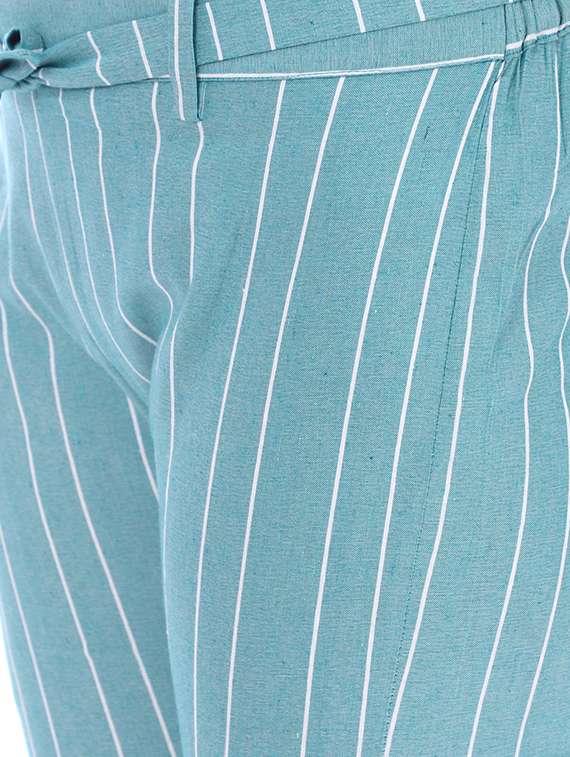 women mid rise striped cigarette pant - 18386090 -  Standard Image - 4