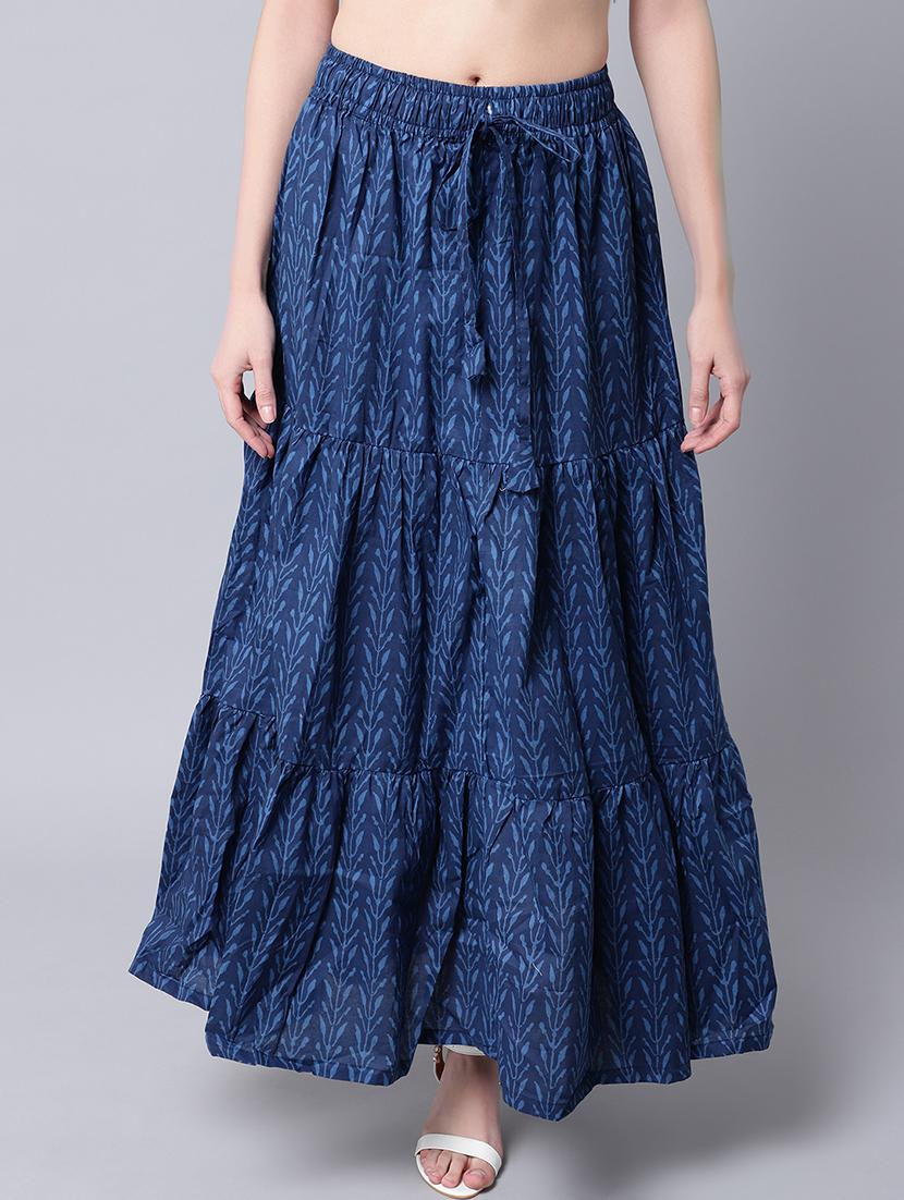 mid rise floral flared skirt - 18386221 - Zoom Image - 0