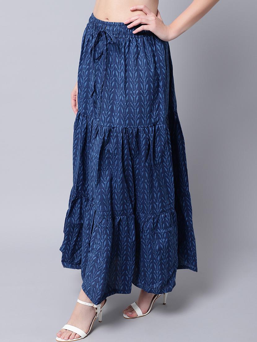 mid rise floral flared skirt - 18386221 -  Standard Image - 1