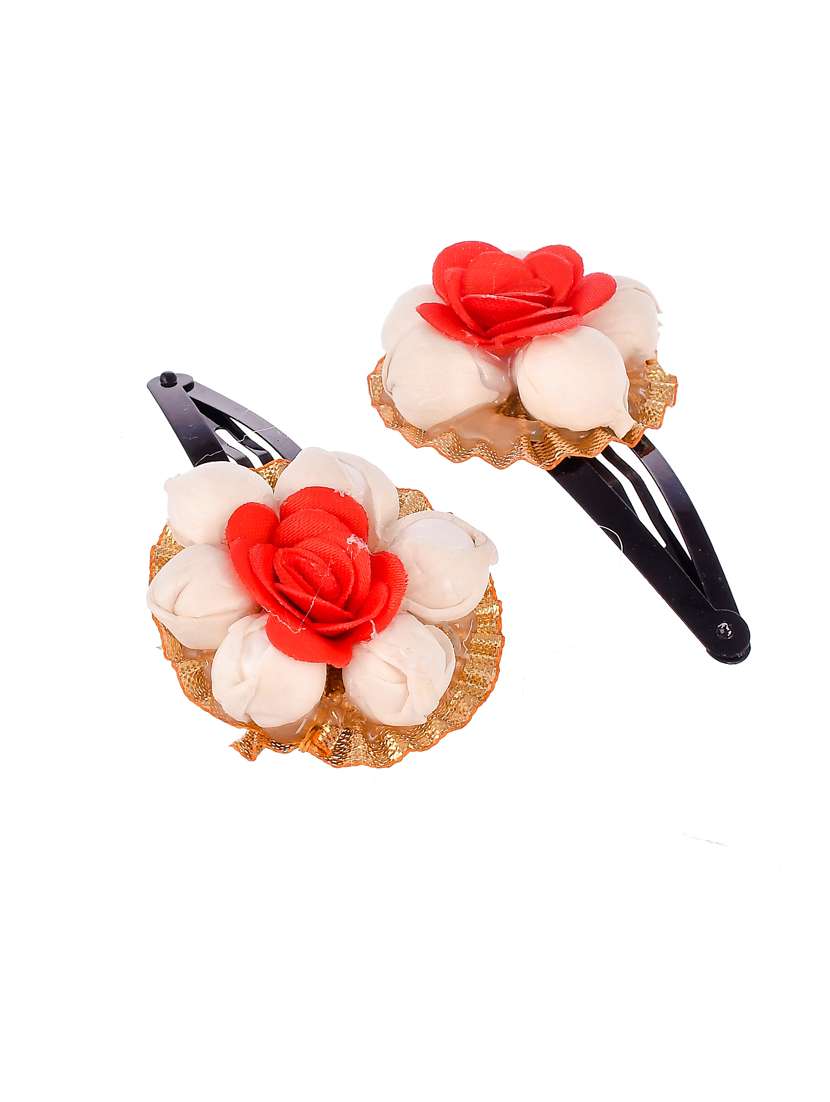 Set Of 2 Red Floral Tic Tac Hair Clip - 18386341 -  Standard Image - 1