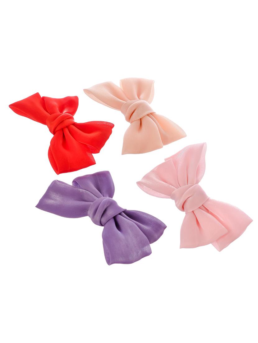 set of 4 multi colored bow alligator hair pin - 18386469 -  Standard Image - 1