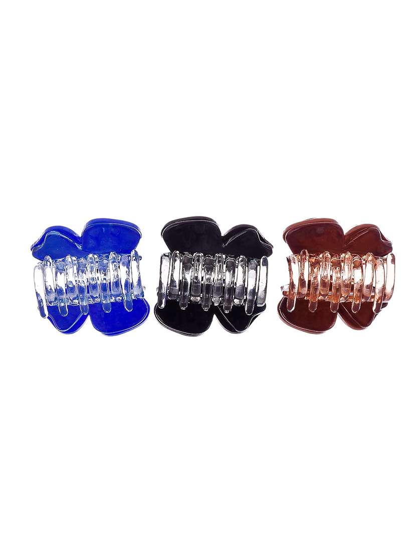 set of 3 multi colored claw clip - 18386481 -  Standard Image - 1