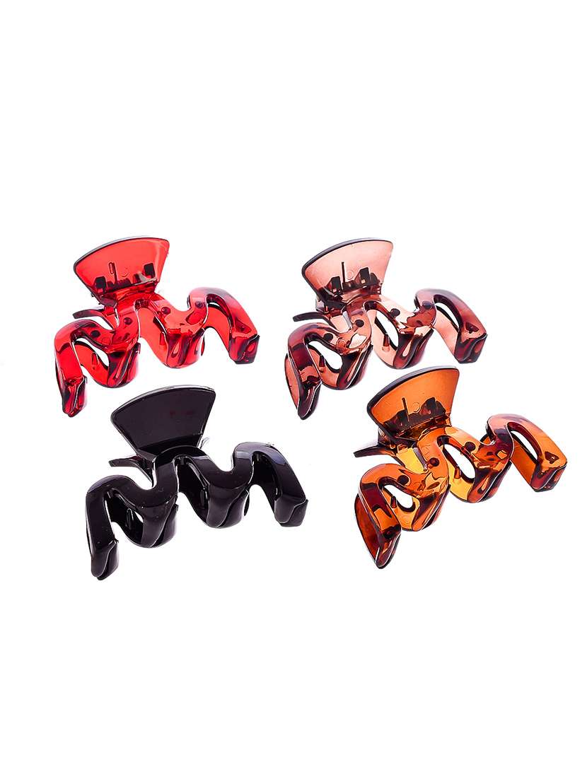 Set Of 4 Multi Colored Hair Claw Clips - 18386487 -  Standard Image - 1
