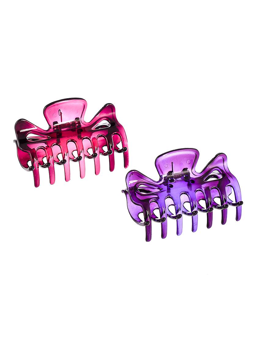 set of 2 pink & purple hair claw clips - 18386490 - Standard Image - 1