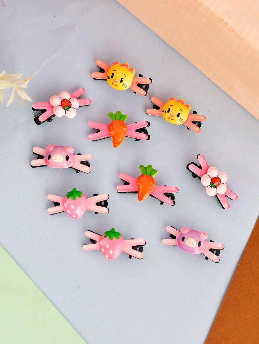 set of 10 alligator hair pins for girls