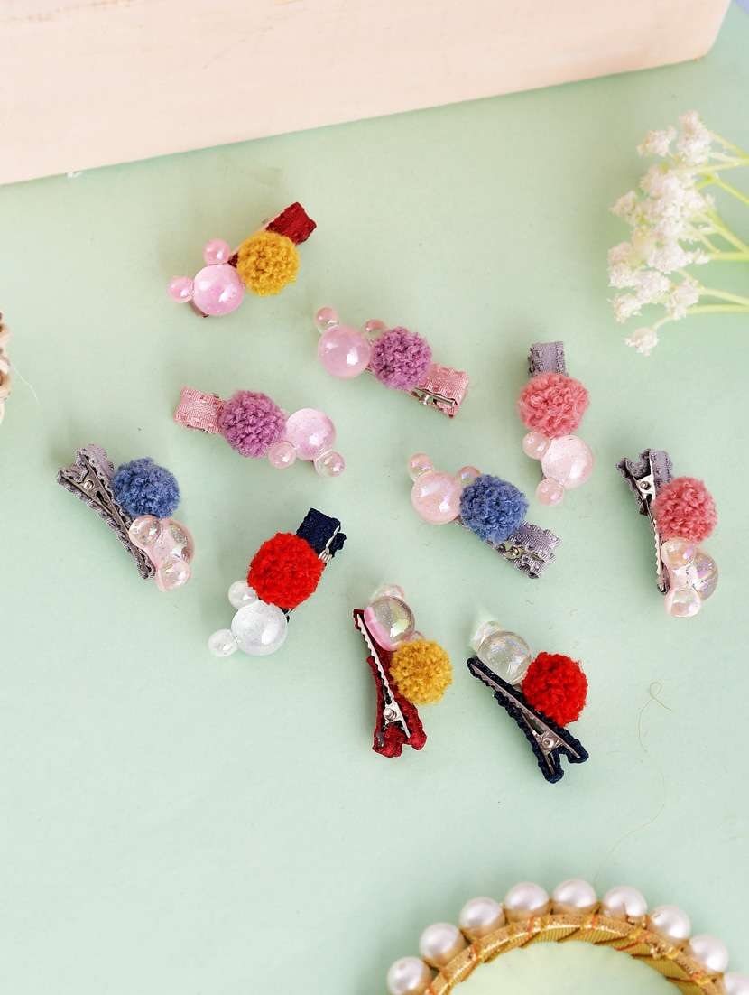 set of 10 fur alligator hair pin