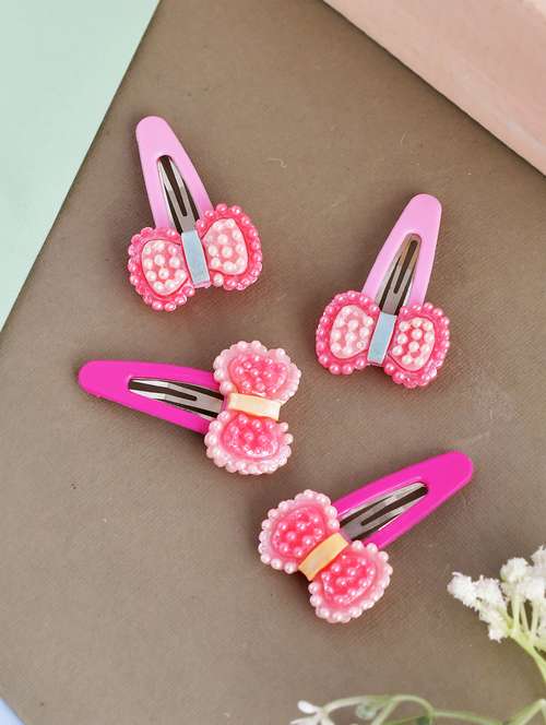 set of 4 bow tic tac hair pin - 18386716 -  Standard Image - 0
