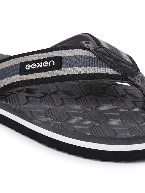 grey rubber slip on flip flops - 18386892 -  Standard Image - 4