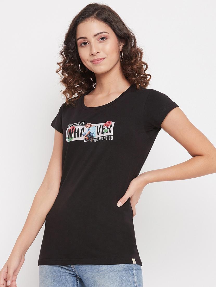round neck printed regular tee - 18387075 - Standard Image - 1