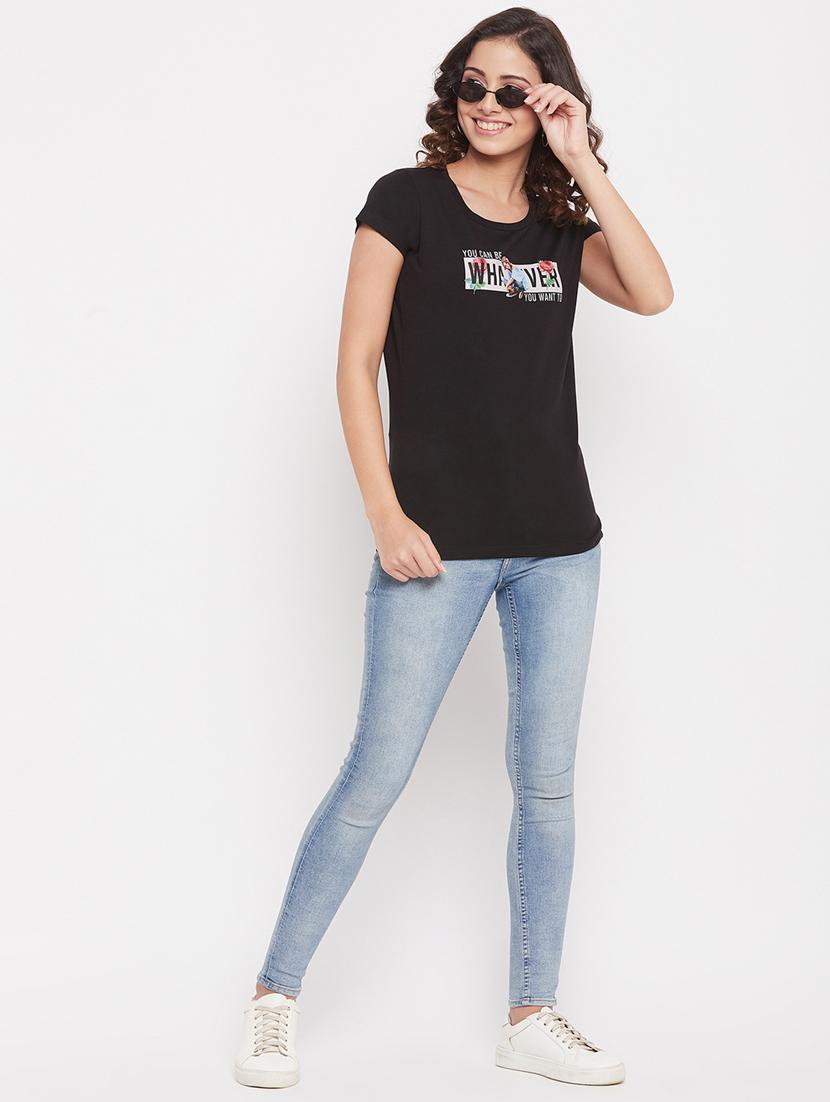 round neck printed regular tee - 18387075 - Standard Image - 4