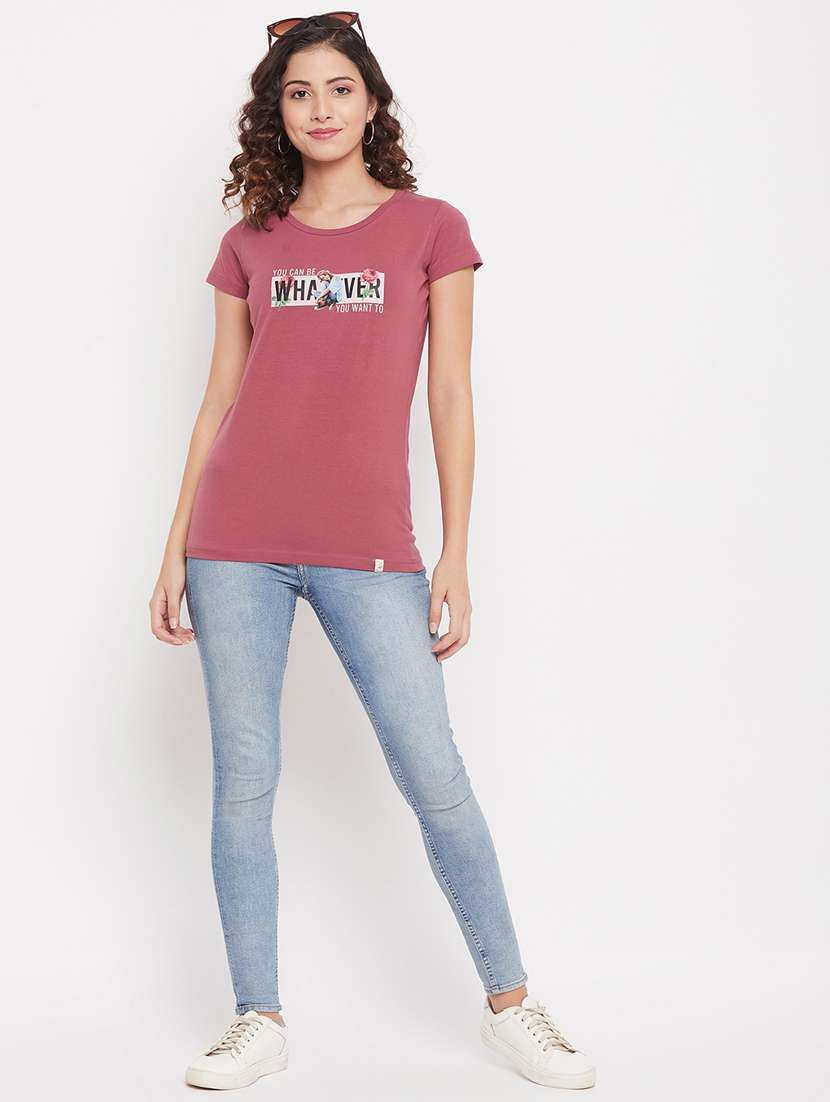 round neck printed regular tee - 18387076 -  Standard Image - 4