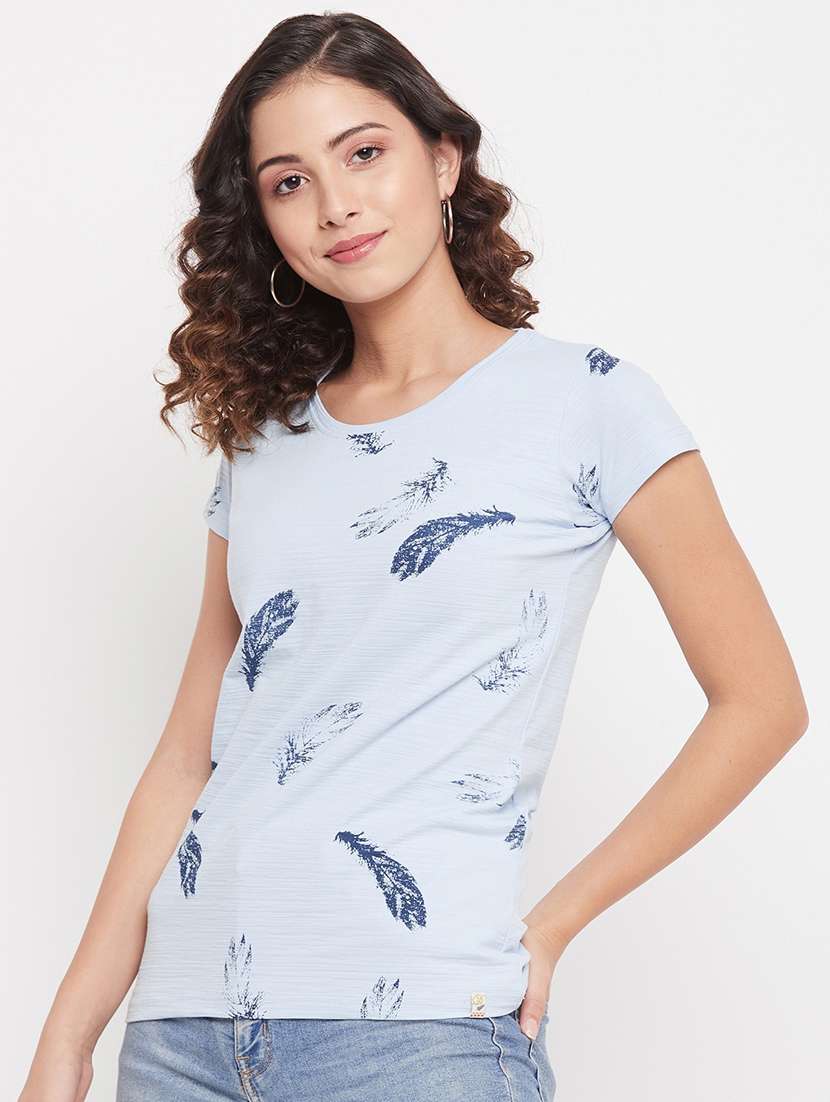 round neck printed regular tee - 18387078 -  Standard Image - 1