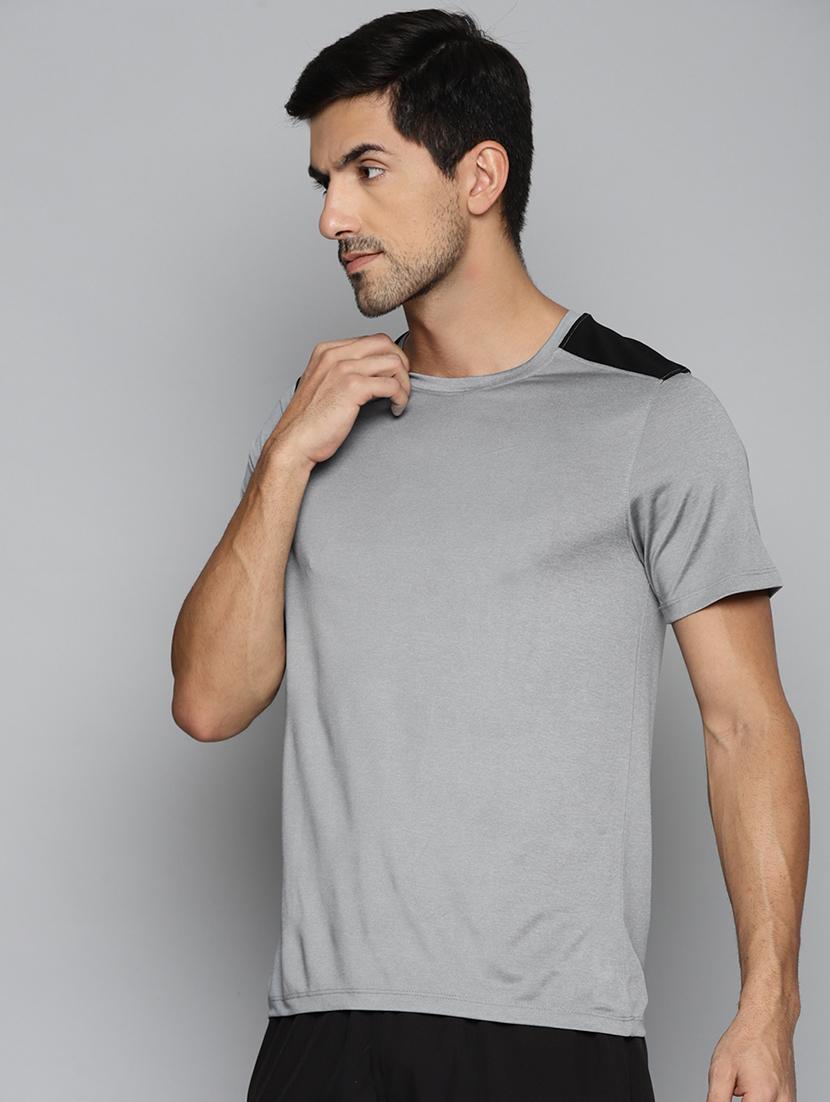 grey solid t-shirt - 18387149 - Standard Image - 1