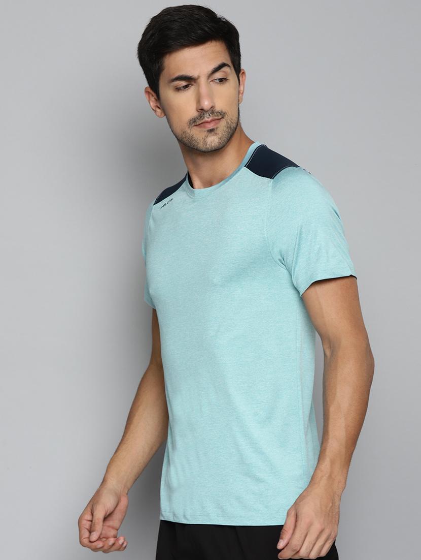 blue color-blocked t-shirt - 18387150 -  Standard Image - 1