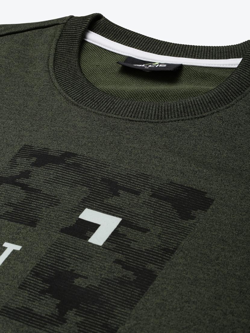 olive-green chest print sweatshirt - 18387159 - Standard Image - 4