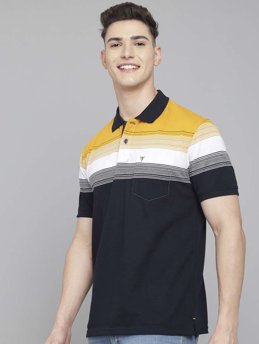 navy striped polo t-shirt - 18388258 -  Standard Image - 1