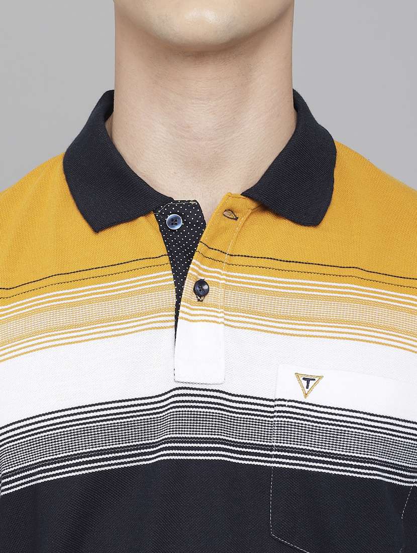 navy striped polo t-shirt - 18388258 -  Standard Image - 4