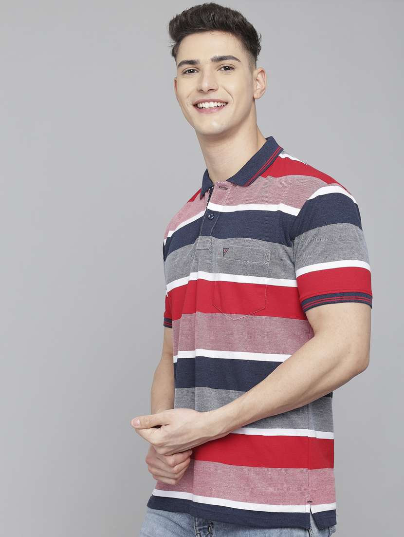 red striped polo t-shirt - 18388261 - Standard Image - 1