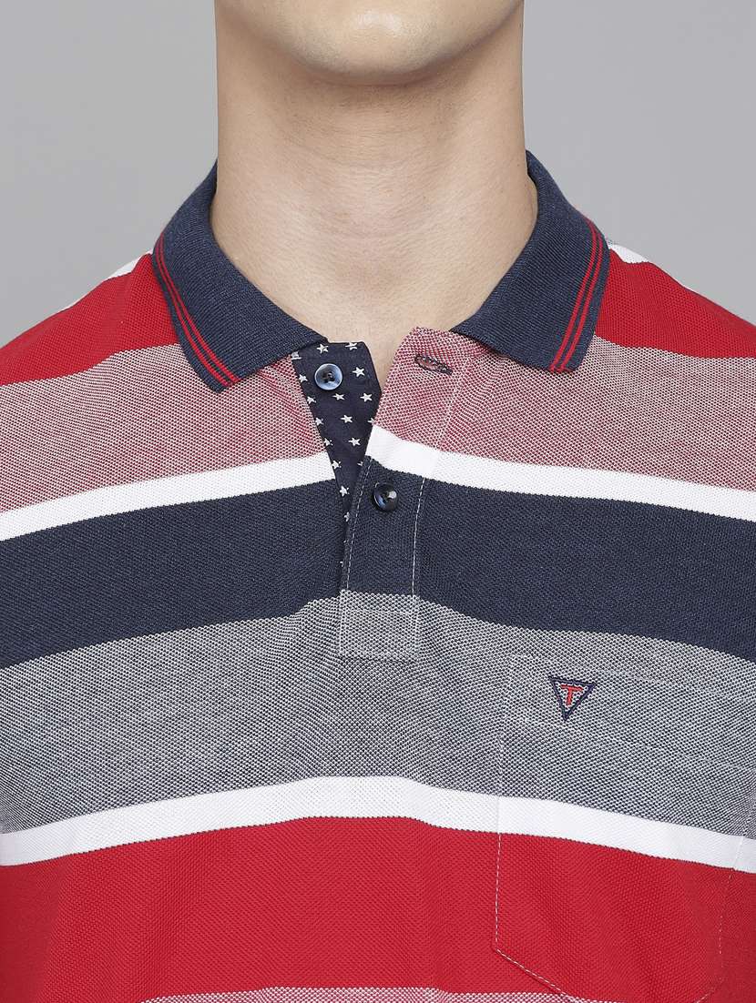 red striped polo t-shirt - 18388261 - Standard Image - 4