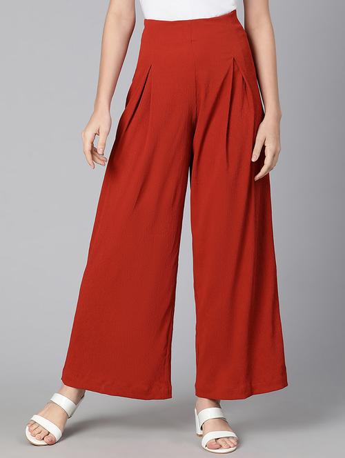 high rise solid pleated trouser - 18388379 -  Standard Image - 0