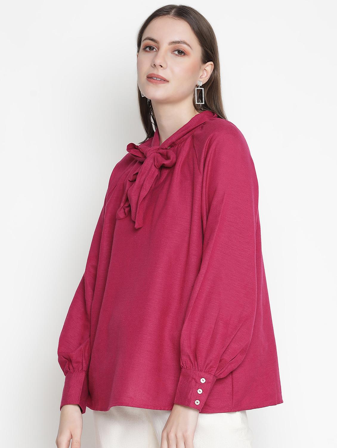tie up neck solid top - 18388452 - Standard Image - 1