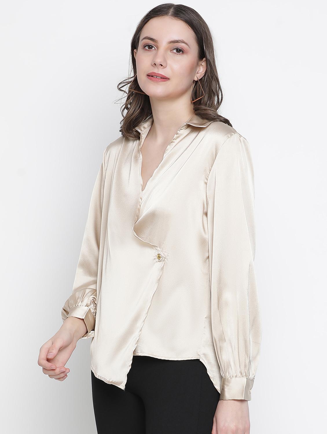 overlap neck high low top - 18388482 - Standard Image - 1