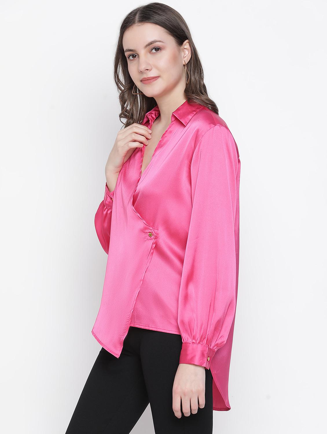 overlap neck high low top - 18388484 - Standard Image - 1