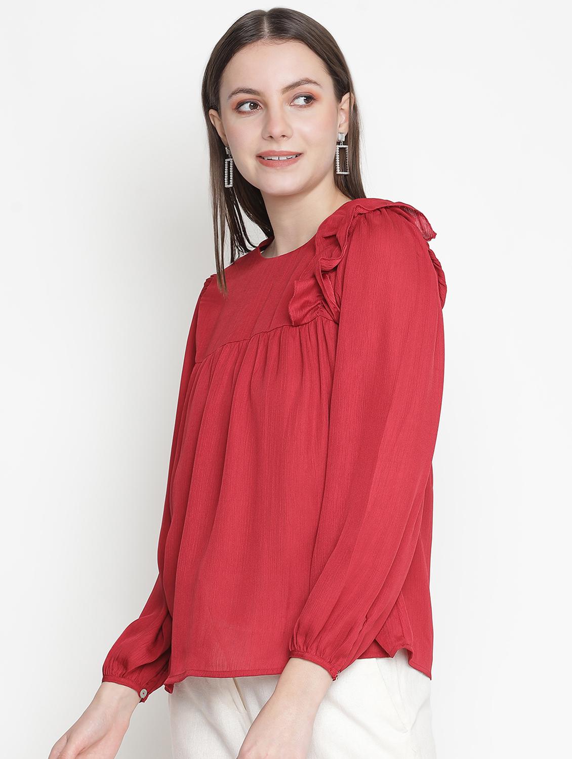 women's straight round neck top - 18388485 -  Standard Image - 1