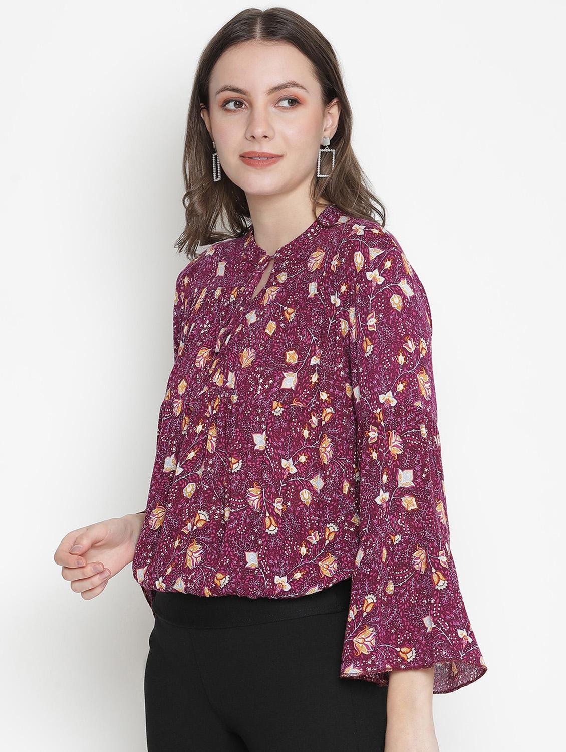 women's blouson tie-up neck top - 18388489 -  Standard Image - 1