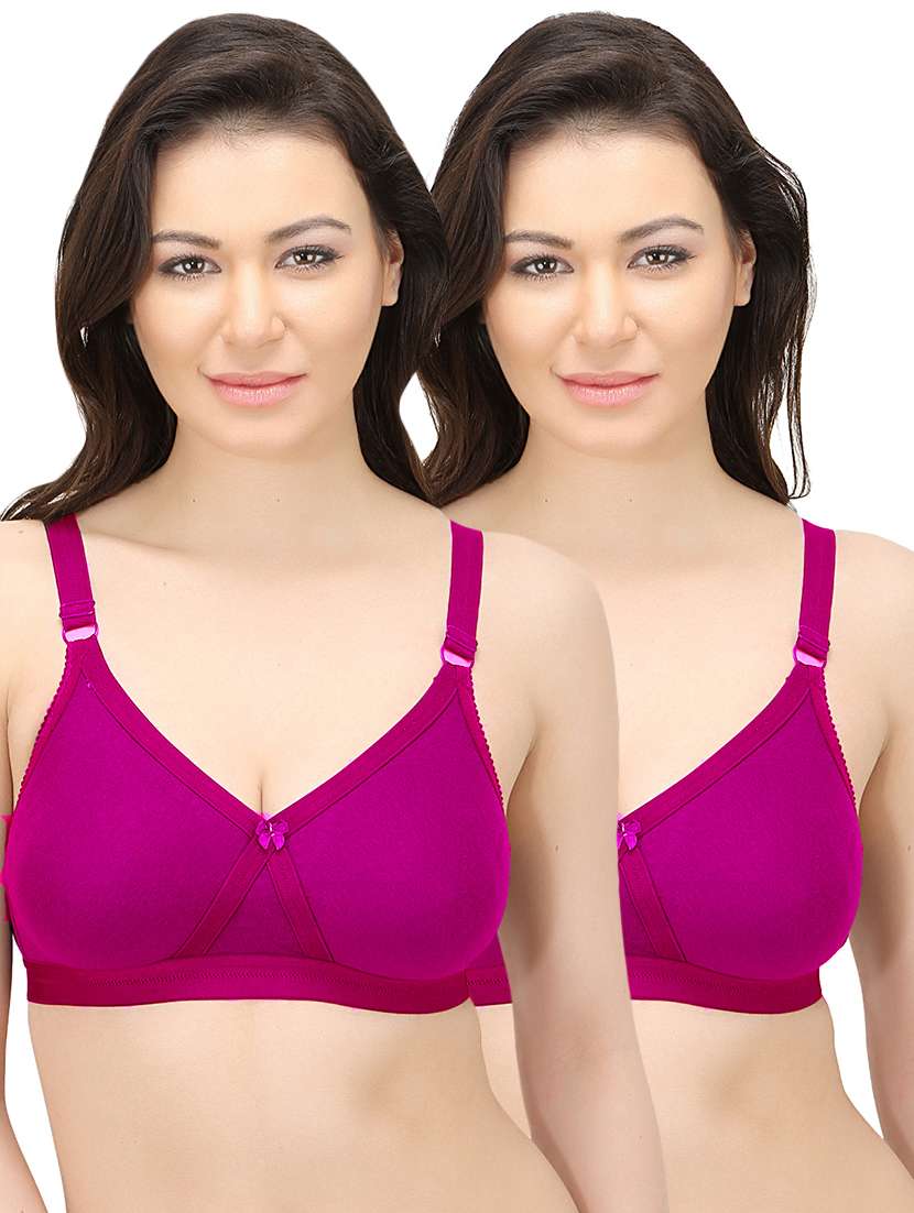 pack of 2 solid regular bra