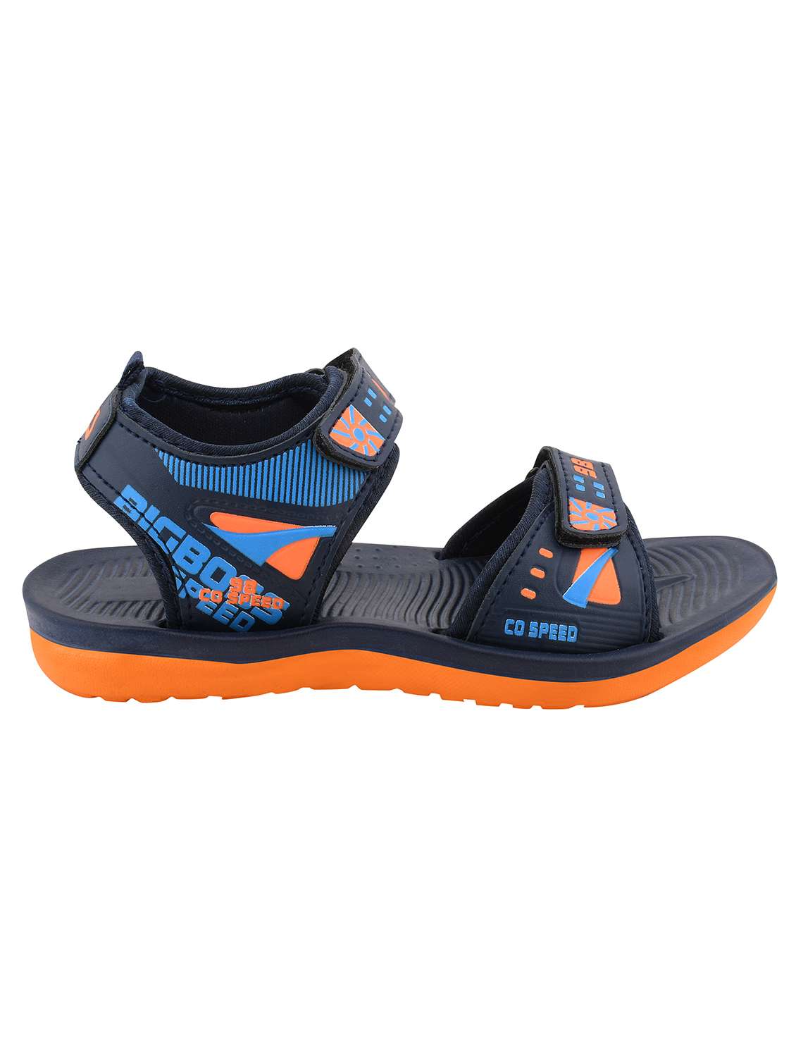 navy blue leatherette sandals & floater - 18389500 -  Standard Image - 1