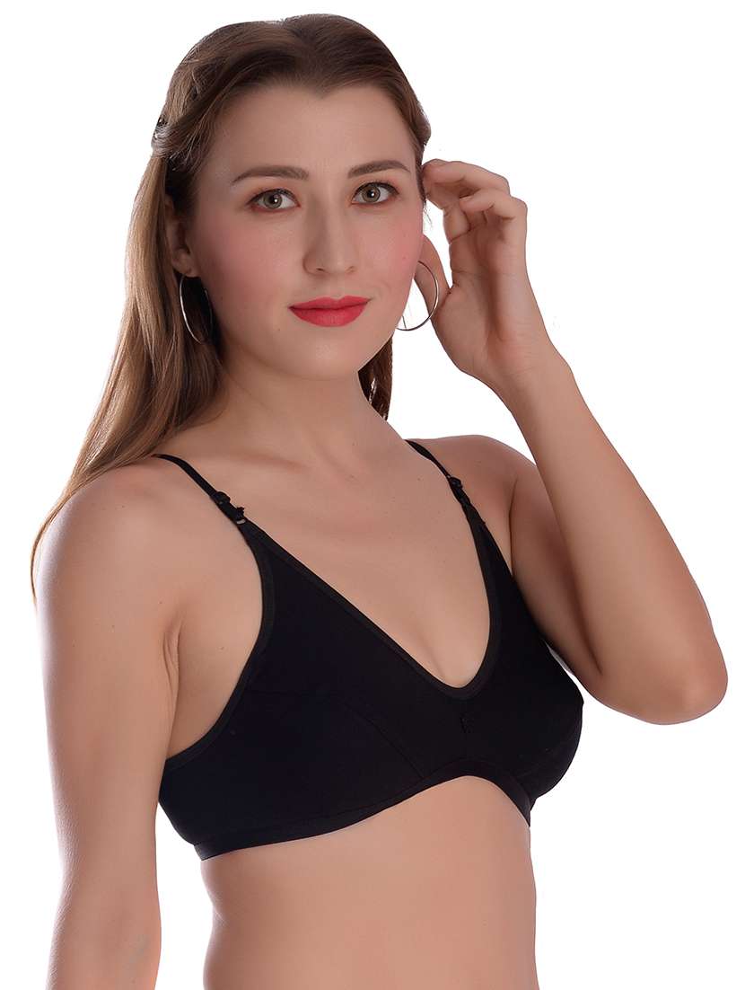 pack of 2 solid regular bra - 18389509 -  Standard Image - 4