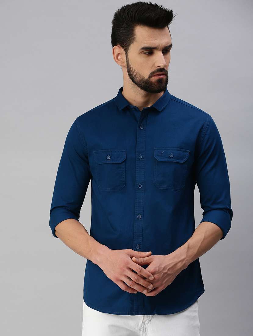 mens solid casual shirt