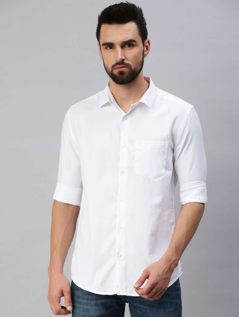 mens solid casual shirt